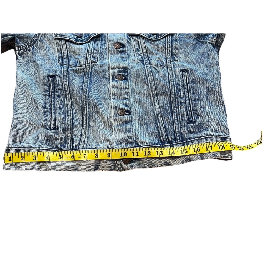 Vintage 80s Levis 70506 0214 Acid Wash Denim Trucker Jacket Men Size 42 USA Made - Picture 10 of 14
